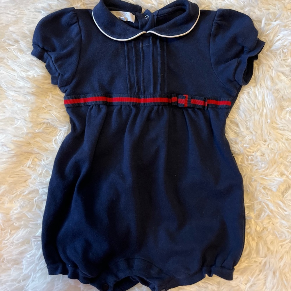 Authentic gucci baby romper size 12M